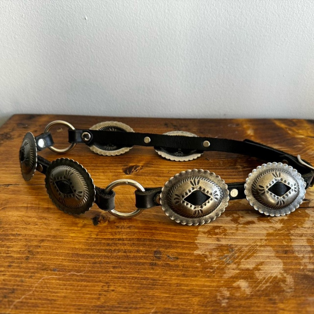 Leather Concho Hat Band